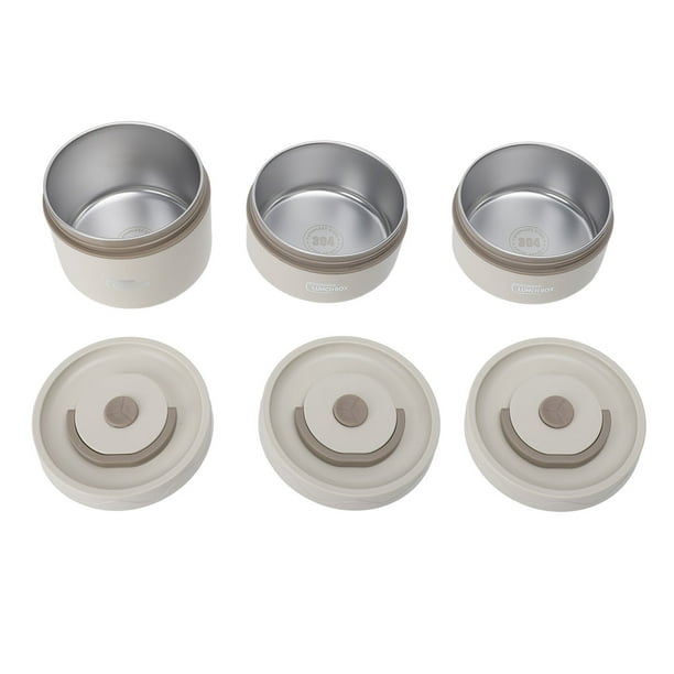 Caja Térmica , Acero Inoxidable 304 Sellado A Prueba De Fugas Tarro Aislado De Alimentos Fiambrera Aislante Redonda Portátil Multifuncional Con Bolsa Térmica Para Adultos