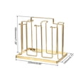 thumbnail image 2 of Cup Drying Rack, 220x185mm 6 cups Mug Glass Bottle Organizer for Home Counter, Office, Kitchen (Gold), 2 of 6