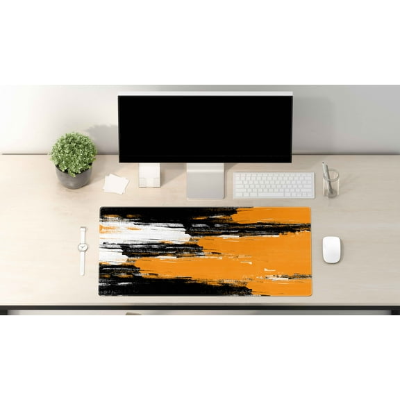 Desk Pad- - Gaming Mouse Pad - Portable Large Desk Pad - Non Slip Water Resistant Rubber Base-Gaming Mouse Pad Keyboard Pad