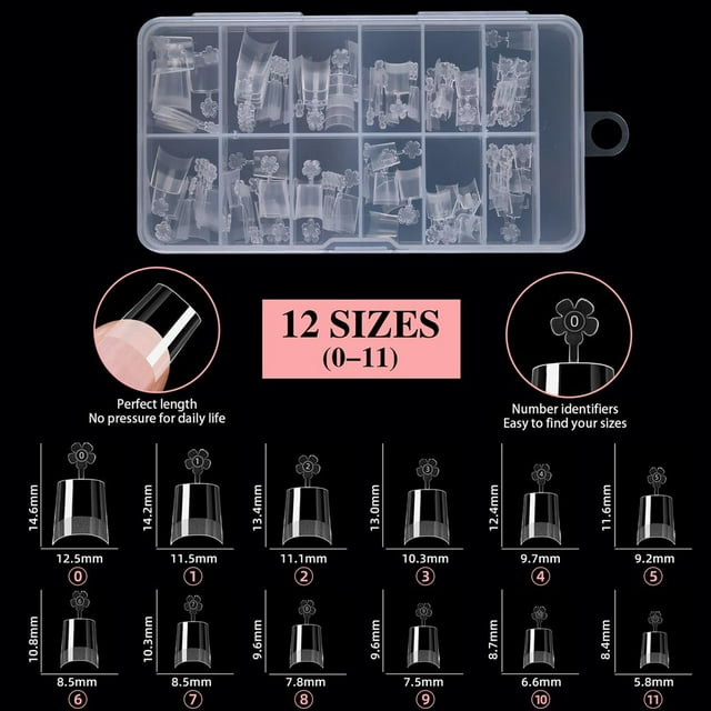 120 Half Cover Almond Fake Nails, Matte Pre-Acrylic Tips, Extra Short