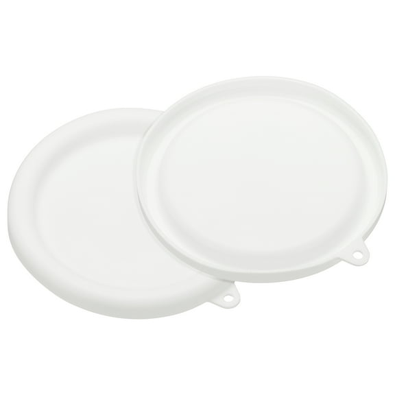 Uxcell 2Pcs Silicone Lids Cover for Glass Mixing Bowls Ice Cream Machine, Refrigerator Dishwasher & Microwave Safe, White