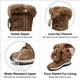 thumbnail image 2 of DREAM PAIRS Women's Mid-Calf Winter Snow Boots, Waterproof Warm Faux Fur Lined Lace-Up Non-Slip Outdoor Booties, 2 of 4