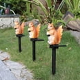 thumbnail image 5 of Pila de jardín Luces solares Figuras solares decorativas al aire libre Luces, linda ardilla sosteniendo Namotu CPB-US-DYP155, 5 of 5