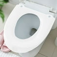thumbnail image 4 of All-Season Rainproof Toilet Seat Cushion | Thickened Plastic Toilet Cover | Easy-Clean & Dirt-Resistant | Universal Fit for Standard Toilets | Blue, Pink, White Color Options, 4 of 9