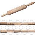 thumbnail image 2 of Rolling Pin Creative Wooden Reusable Non Stick Dough Roller Baking Roller, 2 of 7