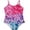 B, variant on Girls' Sparkle One-Piece Swimsuit Adjustable Crossback Straps Shimmer Bathing Suit For Beach Pool Unicorn Rainbow Shell Galaxy 3-8Y