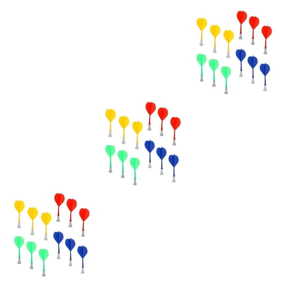 Wosthever 12 Pieces/Set Wear-resistant Magnetic Darts Flat Replacement Safety Adsorption Wing Strong Darts Head Boomerang Plastic Type1