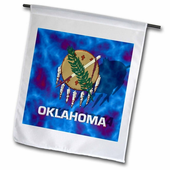 3dRose, Oklahoma State Flag, 12 x 18 inch Garden Flag