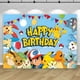 thumbnail image 3 of Fondo de Pokémon, pancarta de feliz cumpleaños, decoración de Pikachu para niños, baby shower, monstruo de bolsillo, accesorios de fondo de anime, póster, 3 of 5