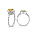 thumbnail image 4 of 14K White Gold 7/8 Carat (Ctw) Cushion Cut Citrine Ring, 4 of 4