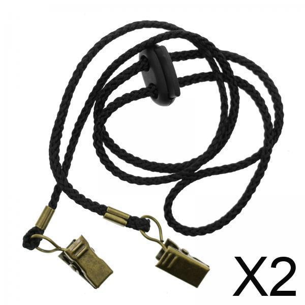 2x Clip Para Sujetar Baberos Clip Ajustable Para Servilletas Para Adultos Niños Bebé Senderismo Restaurante Negro