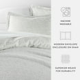 thumbnail image 6 of Duvet Cover Set - Ultra Soft & Breathable - Light Gray Vine Trellis for King Size Bedding by Comfort Canopy, 6 of 15