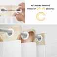 thumbnail image 5 of Easter No Hook Shower Curtain Waterproof, Bathroom Curtains with Snap in Liners and See Through Top Window, Cute Bunny Flower Spring Rose Floral Vintage Hotel Style Bathtub Curtains Shower 72"Wx84"L, 5 of 8
