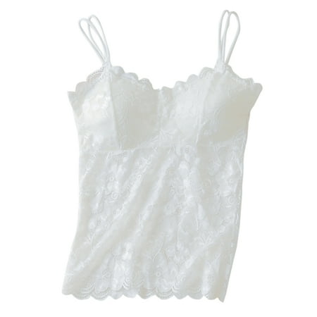

Women s Lace Camisole Lace Beauty Back Sling Bottoming Long Lace Underwear Anti-lighting Camisole Large Size Wrapped Chest