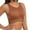 Brown, variant on KHONTS Women's Sports Bra Seamless Yoga Bra with Padded Cups Shockproof for Running Workout Gym Push up Bralettes Yellow XL