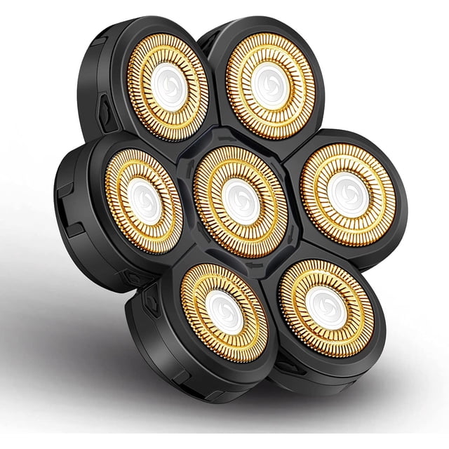 Têtes de Rasoir de Rechange Têtes de Rechange 7D pour Tête Chauve Lames de Rasoir Étanches Têtes de Rechange pour Rasoir Électrique pour Hommes Rasoirs Électriques Tête de Rasoir Lames de Rechange Rasoirs pour Tête Chauve pour Hommes