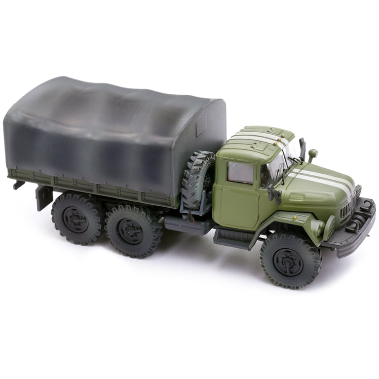 ZIL 131 Cargo Truck Green with White Stripes 