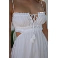 thumbnail image 3 of Women's Cutout Square Neck Midi Cami Dress with Ties and Ruched Backless Fit 95% Polyester 5% Spandex Imported Easy Care, 3 of 27