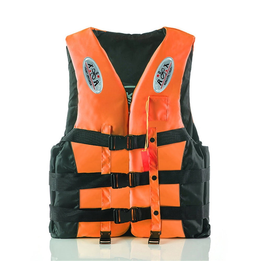 Life Jacket Vest Preserver 4 Pack Type II Orange Adult Fishing Boating USCG PFD 