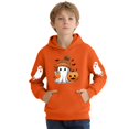 thumbnail image 2 of NEBWOAK Boys Girls Halloween Hoodie, Cute Ghost Jack-O-Lantern Pullover Sweatshirt, Orange Fall Casual Top,Size 2-3T, 2 of 5