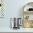 thumbnail image 4 of Tunhigl Unique Screw Design Ceramic Mug 12 oz - Matte Finish Gift Mug for Coffee, Tea & More - Dishwasher & Microwave Safe Silver, 4 of 7