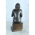 thumbnail image 6 of NIFAO Bronze Girl Reading Statue on Book Stack Library Sculpture Art 8" x 6" x 15"H, 6 of 11
