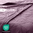 thumbnail image 5 of Clara Clark Quilt Sets, 5 Piece Lightweight Reversible Quilt Bedspread, Ellipse Weave Coverlet Bedding Set, Queen Lavender Dream, 5 of 9