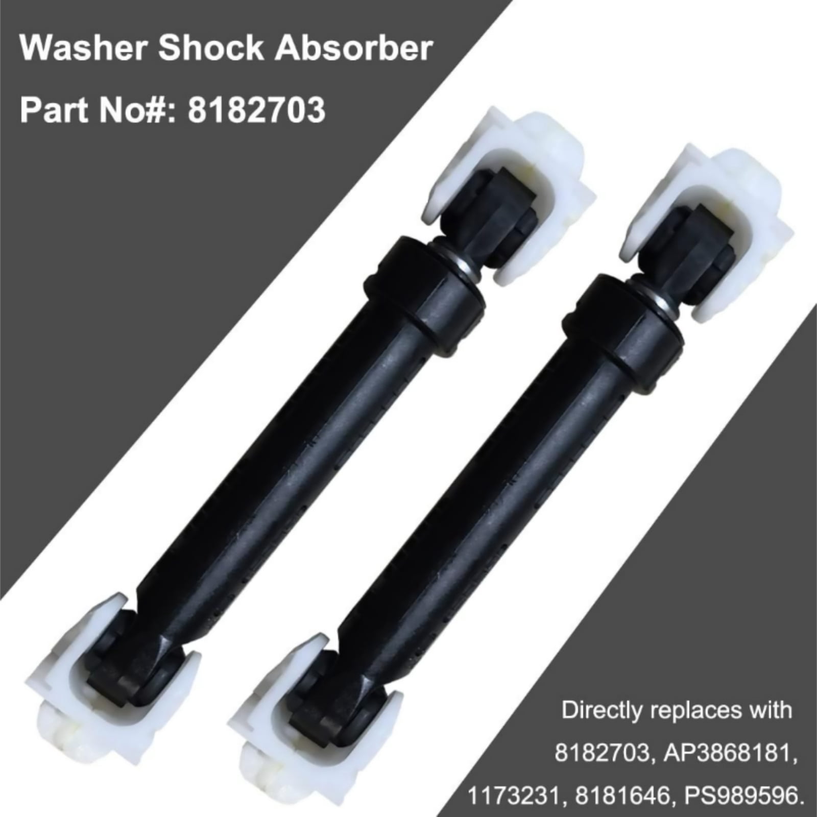 4Pcs Premium Shock Absorber Rods for Maytag Washers, Black Replacement Parts, Vibration Control