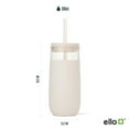 thumbnail image 4 of Ello Avery 18oz Glass Tumbler with Straw, Cream, 4 of 7