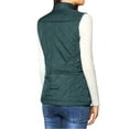 thumbnail image 3 of INSPIRE CHIC Women's Outerwear Vests Stand Collar Padded Gilet Zip Vest M Forest Green, 3 of 6