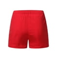 thumbnail image 4 of IROINNID Athletic Shorts for Men Summer Outdoors Pockless Solid Color Zipper Drawstring Sport Shorts Pants,Red, 4 of 4