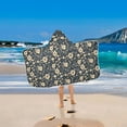 thumbnail image 5 of Toddler Hooded Beach Towel 24x50 Kids Bath Towels Soft Quick Dry for Swim Pool Boys Girls Flash Flower and Leaf, 5 of 7