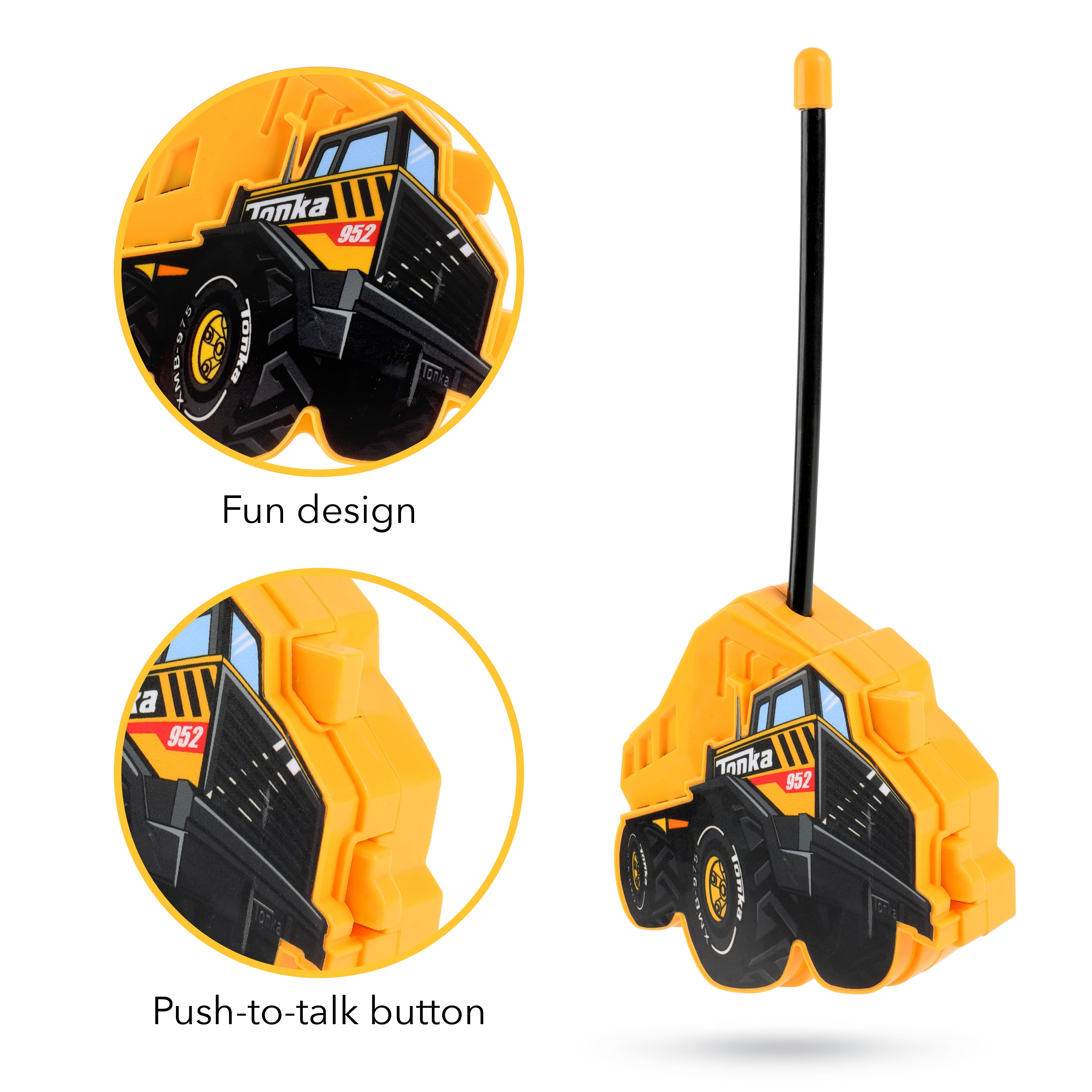 Tonka 2 Piece Molded Walkie Talkie Set in Yellow