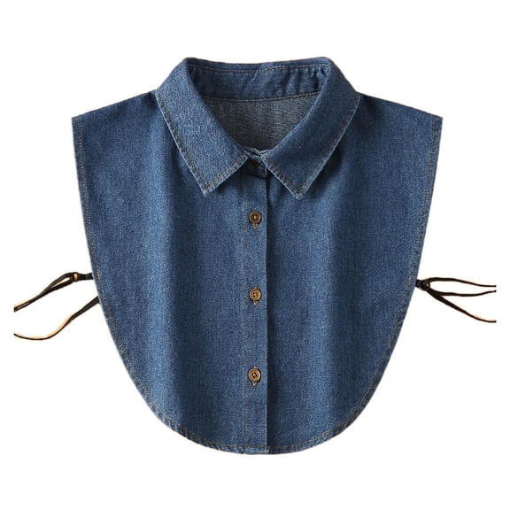 Denim Dickies Collars for Women Denim False Collar for Women, Detachable Shirt Collar to Upgrade Tops & Dresses, Casual Layering Accessory for Work, School, or Everyday Wear
