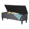 thumbnail image 6 of ABBLE W 45 in. x H 17.3 in. Gray Fabric Upholstered Storage Bench with Button-Tufted Seat, 6 of 7