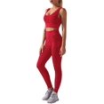 thumbnail image 3 of Conjunto de sujetador y leggings deportivos para mujer Pantalones de yoga para ciclismo estampados, 3 of 8