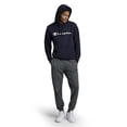 thumbnail image 6 of Champion Men's Powerblend Pullover Fleece Hoodie, Standard Unisex Fit, Midweight Fleece, Script Logo,Sizes S-4X, 6 of 9