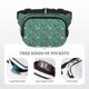 thumbnail image 5 of Fotbe Jungle Animals Cangurera Cuadrada con Estampado de Doble Capa, Bolsa de Cintura Ajustable Mini para Hombres y Mujeres, 5 of 9