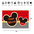 thumbnail image 2 of Minnie Happy Birthday Anime Cartoon Theme Backdrops Banner Birthday Party Decor Supplies(5x3ft), 2 of 5