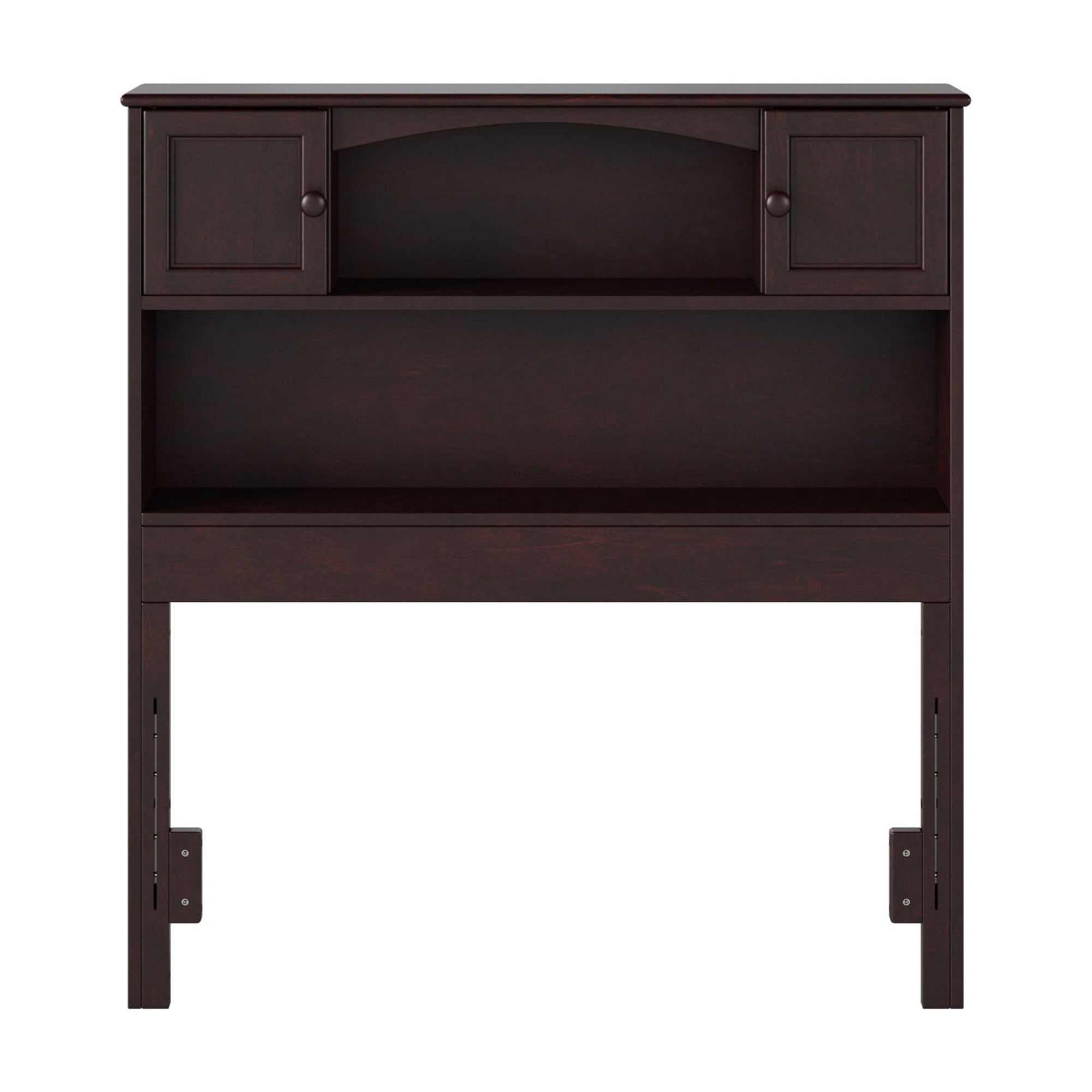 AFI Newport Twin Bookcase Headboard with USB Charging Station, Espresso