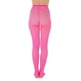 thumbnail image 3 of ToBeInStyle Girls' Fine Fishnet Sheer Tights - Neon Pink - 11-13 Years, 3 of 7