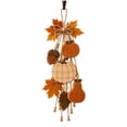 thumbnail image 6 of 20.47'' Fall Decorations Wooden Door Hanger with Pumpkin Maple Leaf Garland, Seasonal Wall Hanging Decoration for Front Door Harvest Thanksgiving Farmhouse Home Decor, 6 of 6