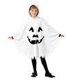 thumbnail image 5 of Arlun Boys Girls Halloween Hooded Capes Cute Ghost Face Printed Capes Kids Dress up Cosplay Party Pumpkin Capelet 2026 Spooky Season Stage Performances Clothes G-White S, 5 of 8
