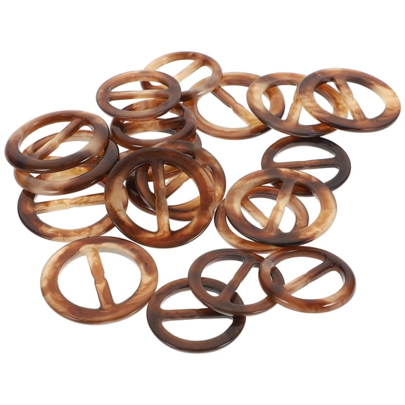 20 Pcs Clothes Buckles Crochet Decorations Tshirt Clips and Rings for Women Slide Ties Fashion Wooden Miss
