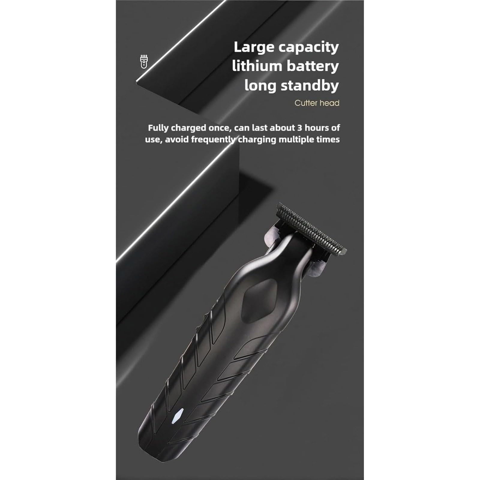 Herunwer Blackout Trimmer Plus Zero Gap, Barbers Tonic Blackout Trimmer Premium Zero-Gapped, Cordless Rechargeable Zero-Gapped Safety Razor Hair Clipper
