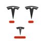 thumbnail image 2 of [QD] 3x Matt Svart T-Logo Huvemblem Tesla Model Y, 2 of 4