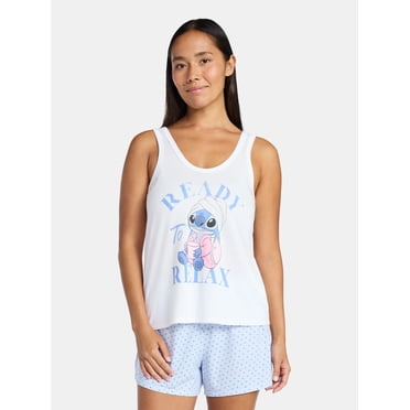 Disney Stitch Women's and Women's Plus Tank Top and Shorts Pajama Set, 2-Piece, Sizes XS-3X