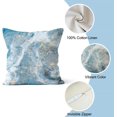 thumbnail image 3 of LAICAIW Marble Pillow Covers 16x16 Inch, Luxury Liquid Blue Marble Texture Modern Decorative Pillow Covers Square Cotton Linen Couch Pillow Cases for Home Decor, Set of 4 (No Insert Included), 3 of 7