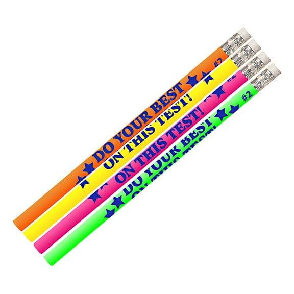 Musgrave Pencil Company Do Your Best On The Test Motivational Pencils, 12 Per Pack, 12 Packs