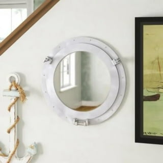 Southern Enterprises Small Round Wall Mirror, Clear